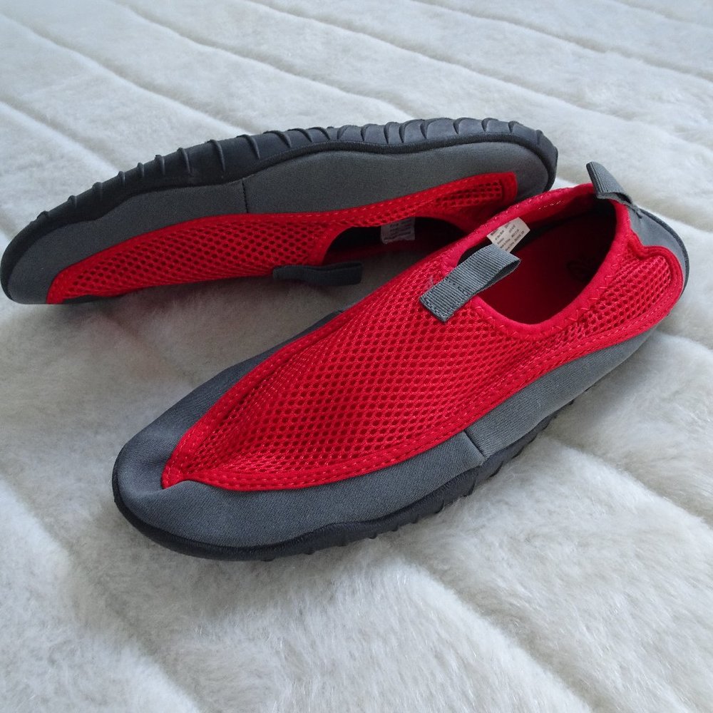 Athletic Works Wet Water Shoes Red Gray 9 10